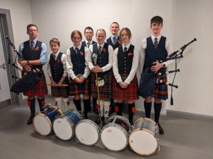 RHS Pipes and Drums Ensemble and School Choir