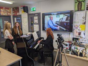 Year 11 Music pupils piano masterclass with Richard Meyrick