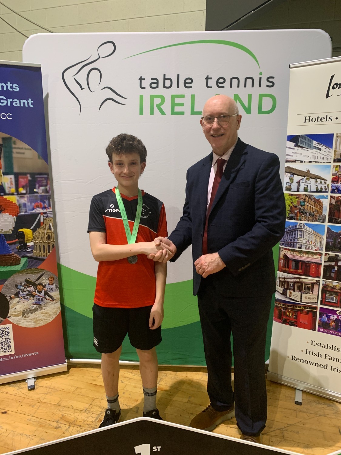 Lucas at Irish National Table Tennis competition